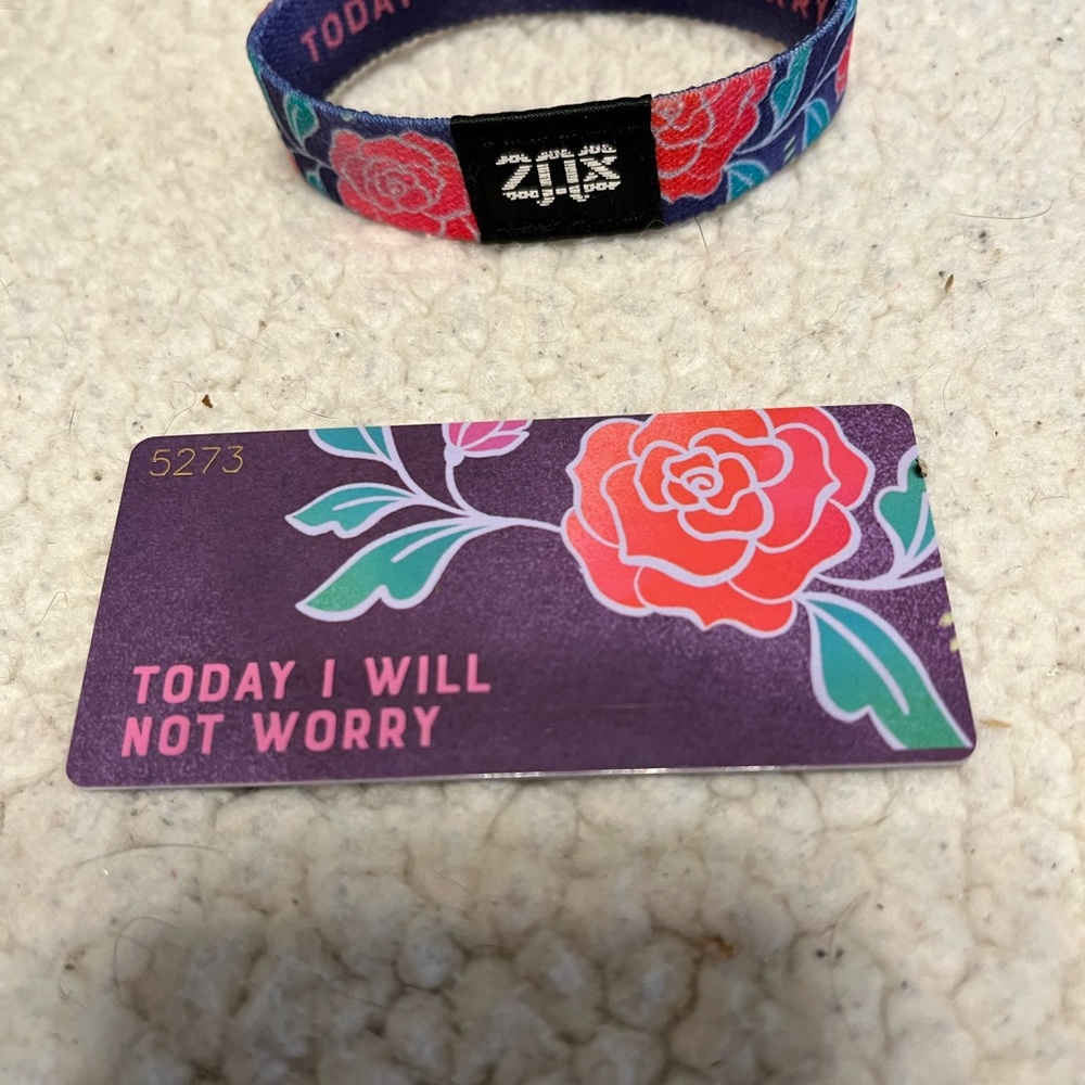 Zox bracelet - Today I will not worry